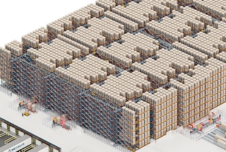 Four-Way Pallet Shuttle yra puikus sprendimas įmonėms, kurioms reikia sandėliuoti labai didelius atsargų kiekius ant padėklų