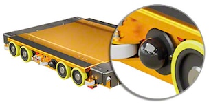 Per anteną 3D Shuttle vežimėlis gauna sistemos programinės įrangos siunčiamus nurodymus