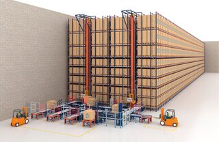 Automatiniai aukštųjų stelažų krautuvai padėklams yra esminė AS/RS sistemos sudedamoji dalis