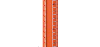 Strypai sudaro pagrindinę aukštųjų stelažų krautuvo padėklams ašį