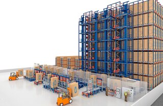 Pallet shuttle sistema su pervežimo vežimėliais gerokai padidina sandėlio produktyvumą