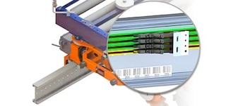 Ant grindų montuojami bėgiai pritvirtinami prie sandėlio grindų