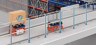 Apsauginė tvora, žyminti elektrinės bėginės vežimėlių sistemos trasos ribas