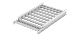 Padėklų centravimo įtaisai apsaugo, kad padėklai nenukryptų nuo savo kelio