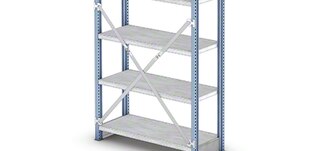 Kryžminių sutvirtinimų rinkiniai sustiprina lentyninių stelažų lengviems kroviniams (M3) tvirtumą