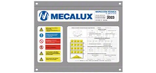 Saugios apkrovos įspėjamuosiuose užrašuose pateikiama techninė mobilių stelažų informacija