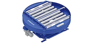 Mišrūs pasukamieji konvejeriai keičia padėklo padėtį, kai jis gabenamas tarp skirtingų tipų konvejerių linijų