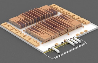 Naudojant „Pallet Shuttle“ sistemą, galima suprojektuoti labai gilius sandėliavimo kanalus