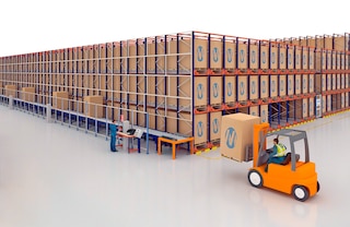 „Pallet Shuttle“ sistemą galima papildyti automatizuotais įrenginiais, pvz., padėklų konvejerių sistema