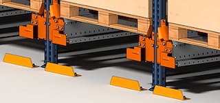 Pallet Shuttle stelažų priekinės ir šoninės apsaugos