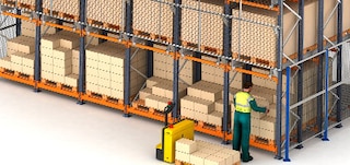 Komplektavimo tarpueilių apsauga Pallet Shuttle stelažuose