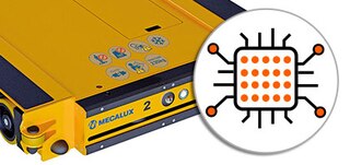 Pallet Shuttle įrenginyje yra įdiegta integruoto PLC valdymo sistema