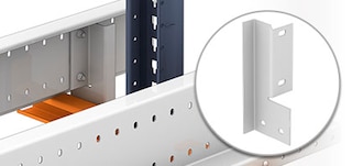 Pallet Shuttle stelažų vidiniai bėgių laikikliai