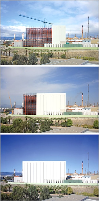 Stelažiniame sandėlyje stelažai taip pat palaiko pastato fasado dangą